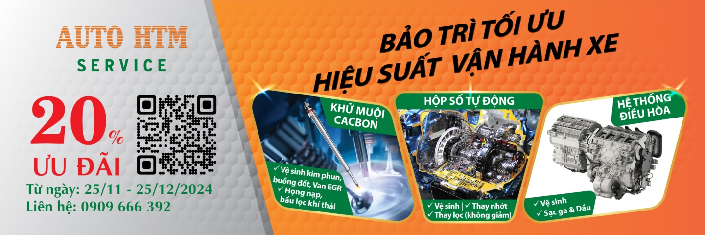 ƯU ĐÃI 20% DỊCH VỤ BẢO TRÌ TỐI ƯU HIỆU SUẤT VẬN HÀNH XE 