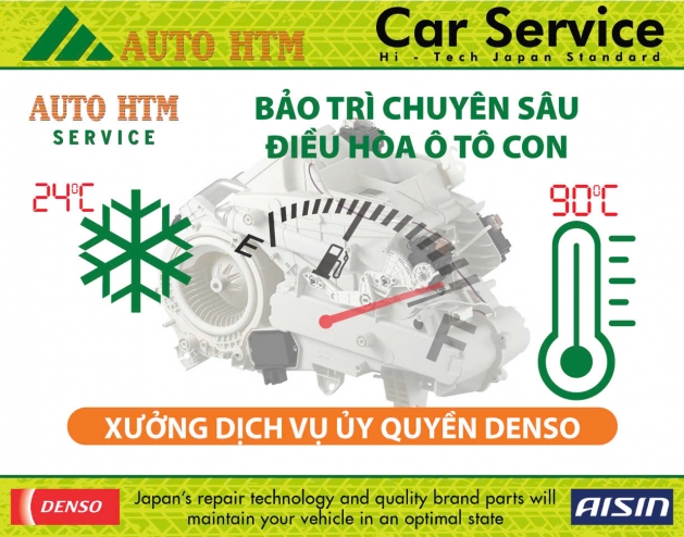 ƯU ĐÃI DỊCH VỤ BẢO TRÌ CHUYÊN SÂU ĐIỀU HÒA Ô TÔ CON